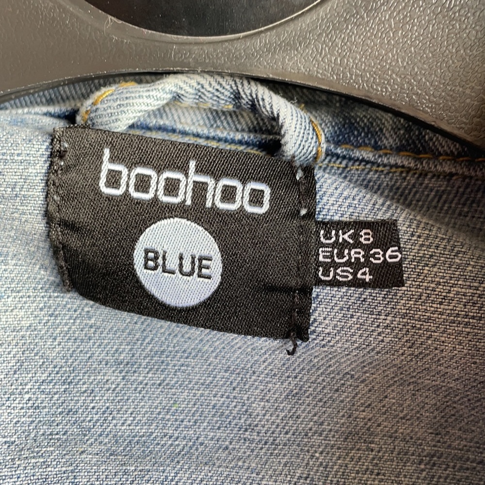 Two Tone Distressed Denim Jacket - Picture 3 of 3